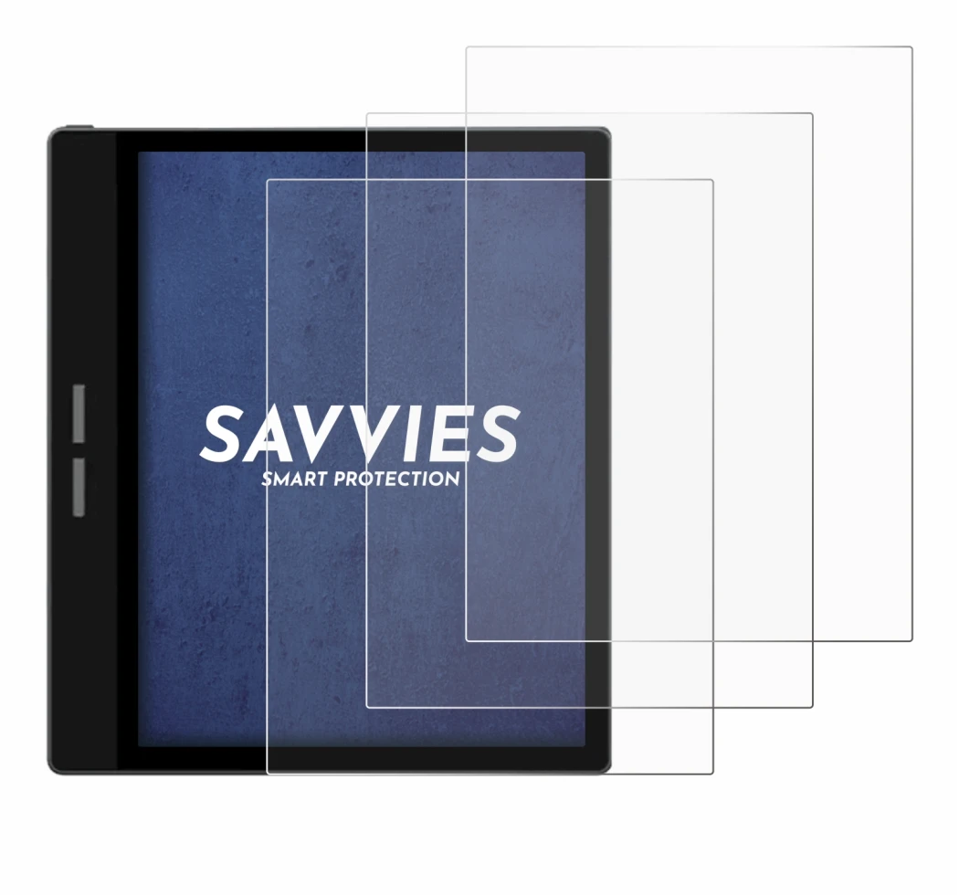 Image of the device Bigme B751C with a wide variety of screen protectors.