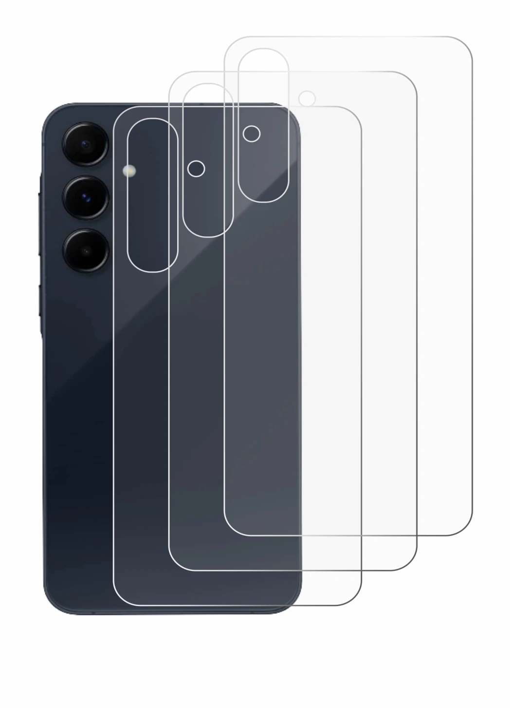 Image of the device Samsung Galaxy A55 5G (Back) with a wide variety of screen protectors.