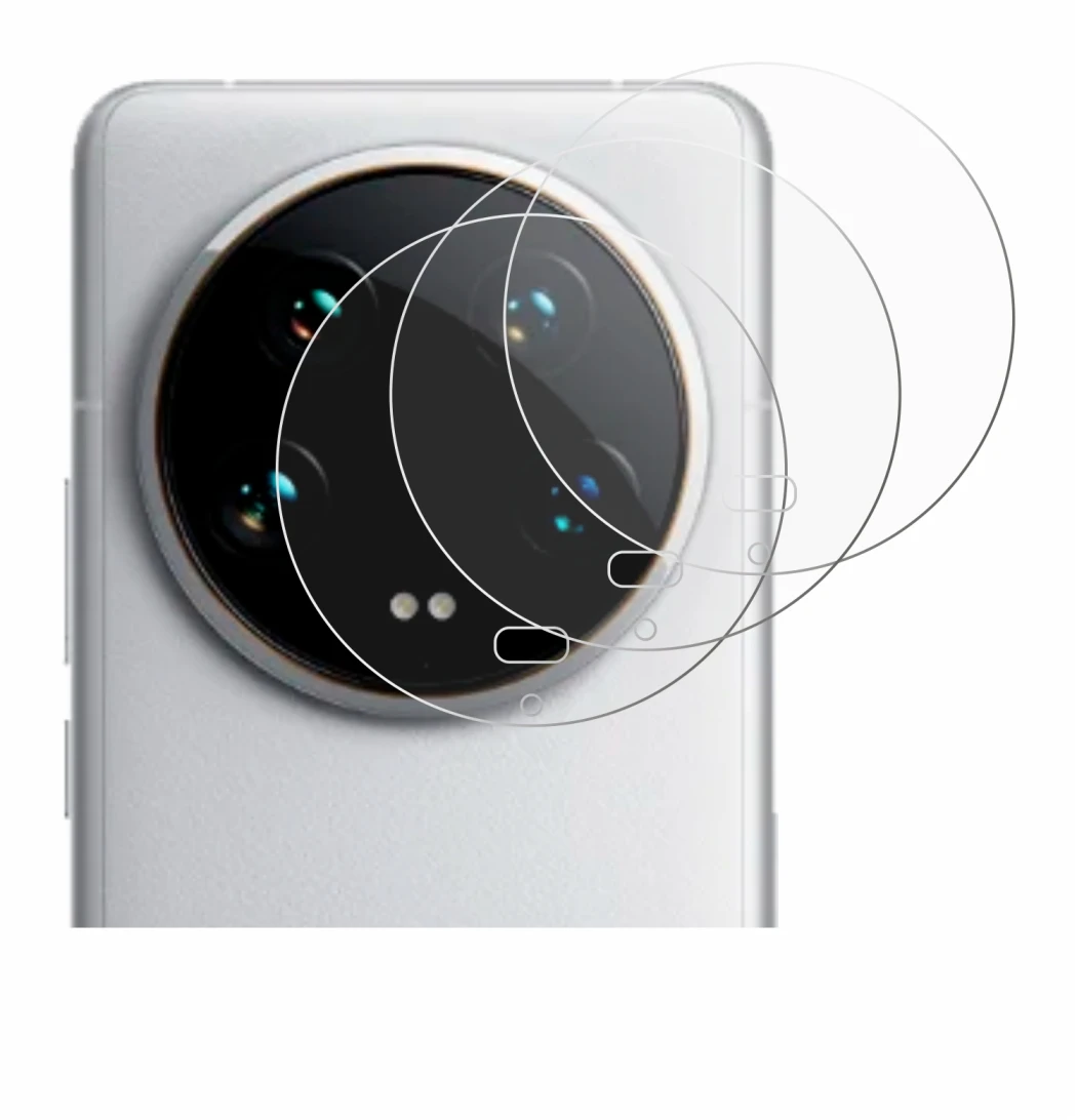 Image of the device Xiaomi 14 Ultra (ONLY Camera Lens) with a wide variety of screen protectors.