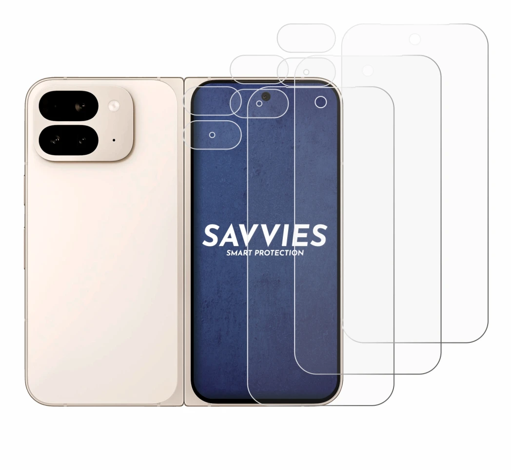 Image of the device Google Pixel 9 Pro Fold (Front+Camera) with a wide variety of screen protectors.