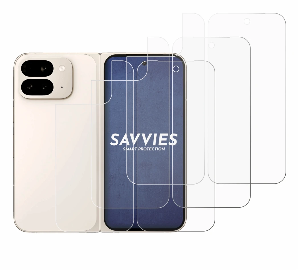 Image of the device Google Pixel 9 Pro Fold (Front+Back) with a wide variety of screen protectors.