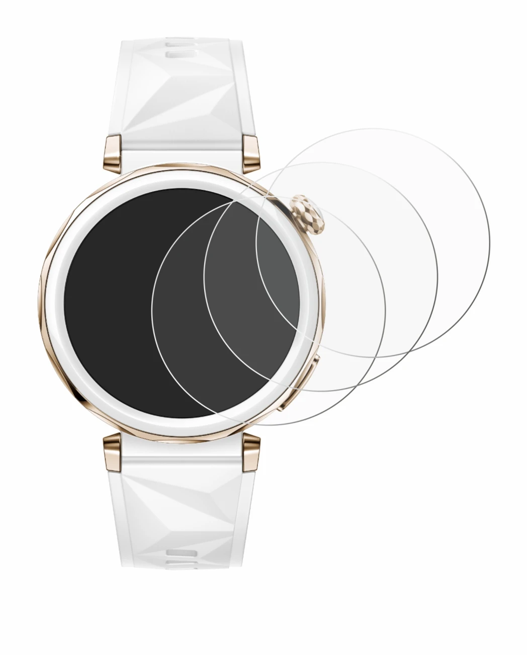 Image of the device Huawei Watch GT 5 Pro (42 mm) with a wide variety of screen protectors.