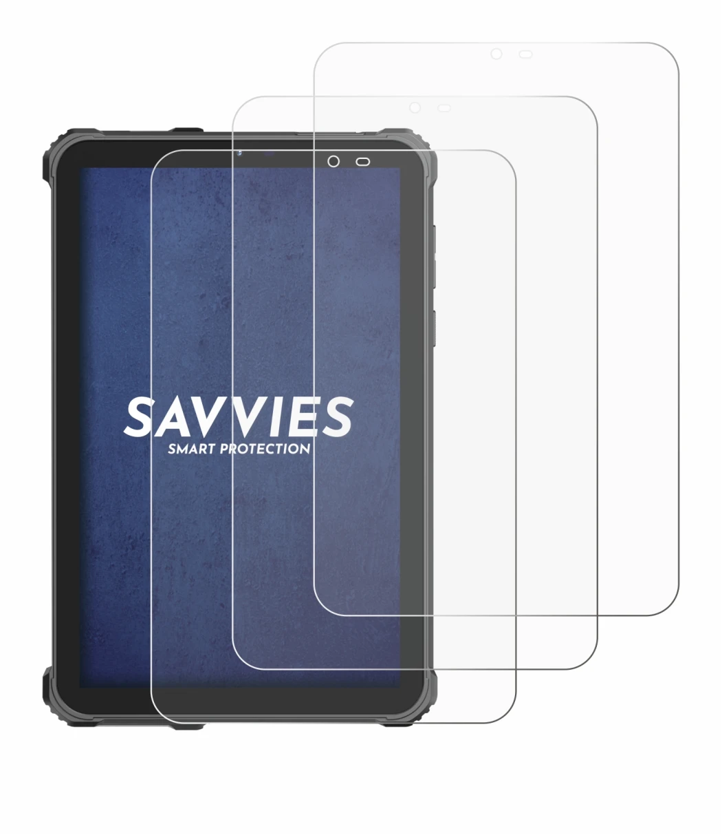 Image of the device Oukitel RT3 Pro with a wide variety of screen protectors.