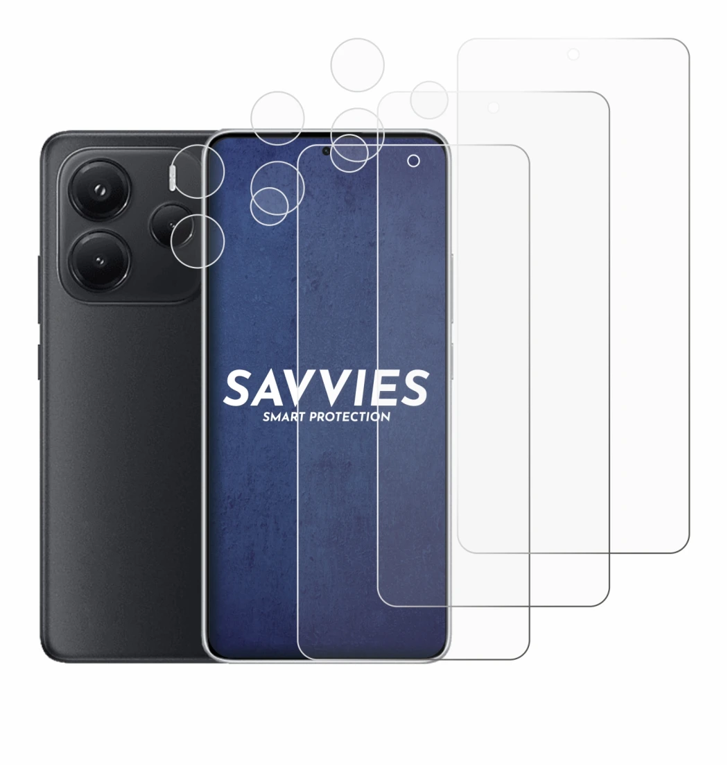 Image of the device Xiaomi Redmi Note 14 (Front+Camera) with a wide variety of screen protectors.