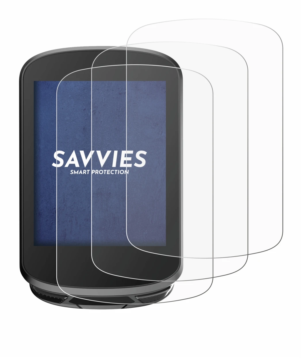 Image of the device Magene C506 with a wide variety of screen protectors.