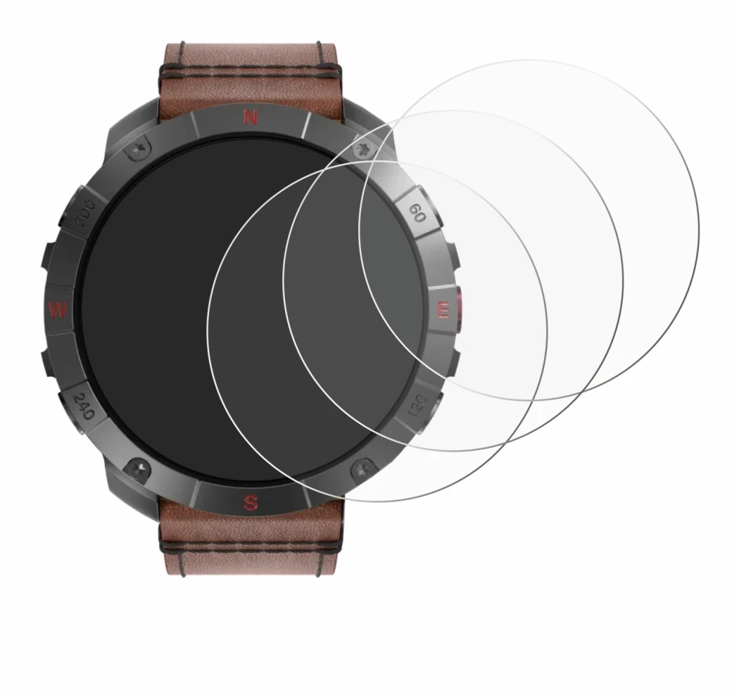 Image of the device Polar Grit X2 Pro Titan with a wide variety of screen protectors.