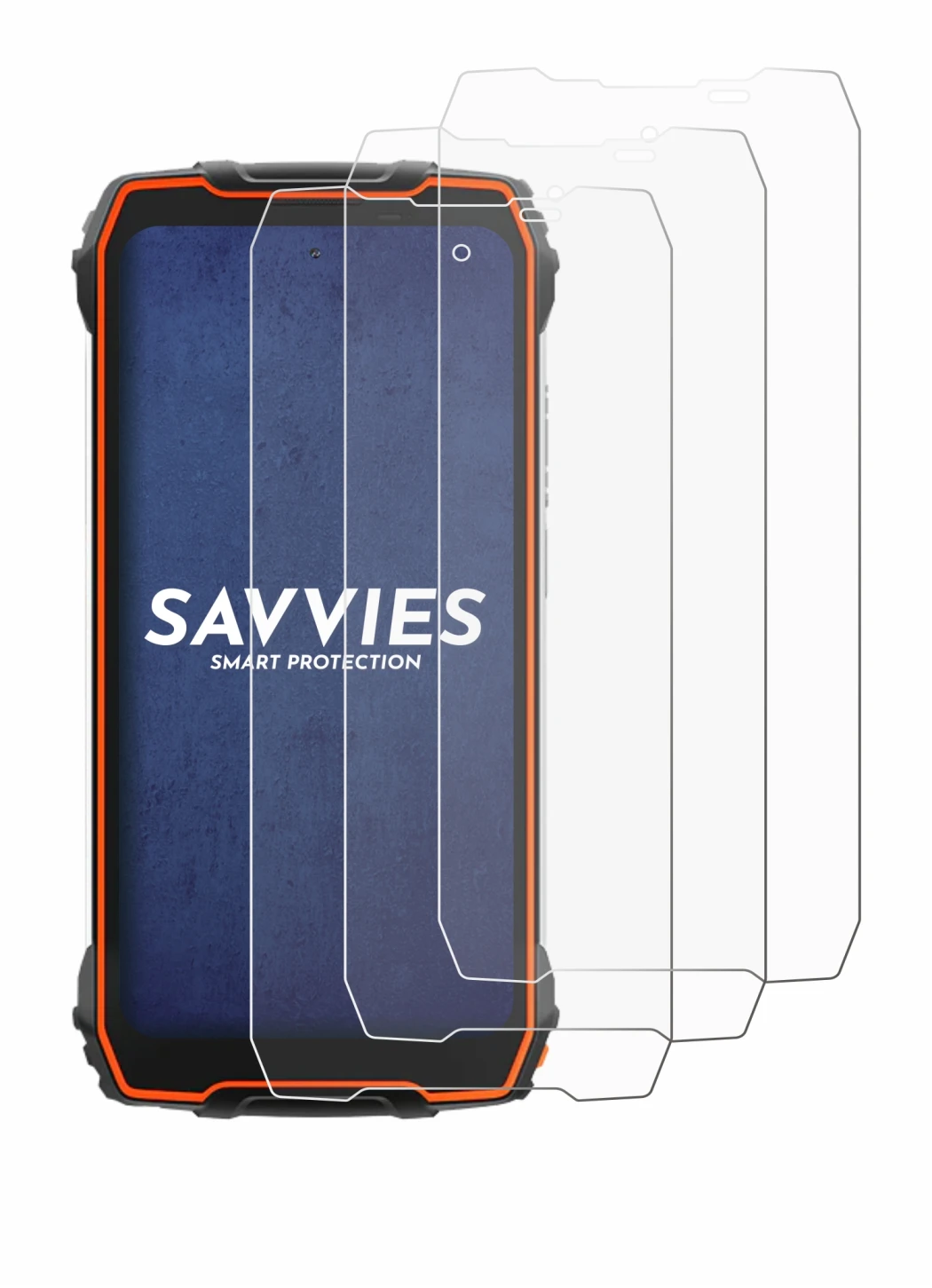 Image of the device Blackview Oscal Pilot 1 with a wide variety of screen protectors.