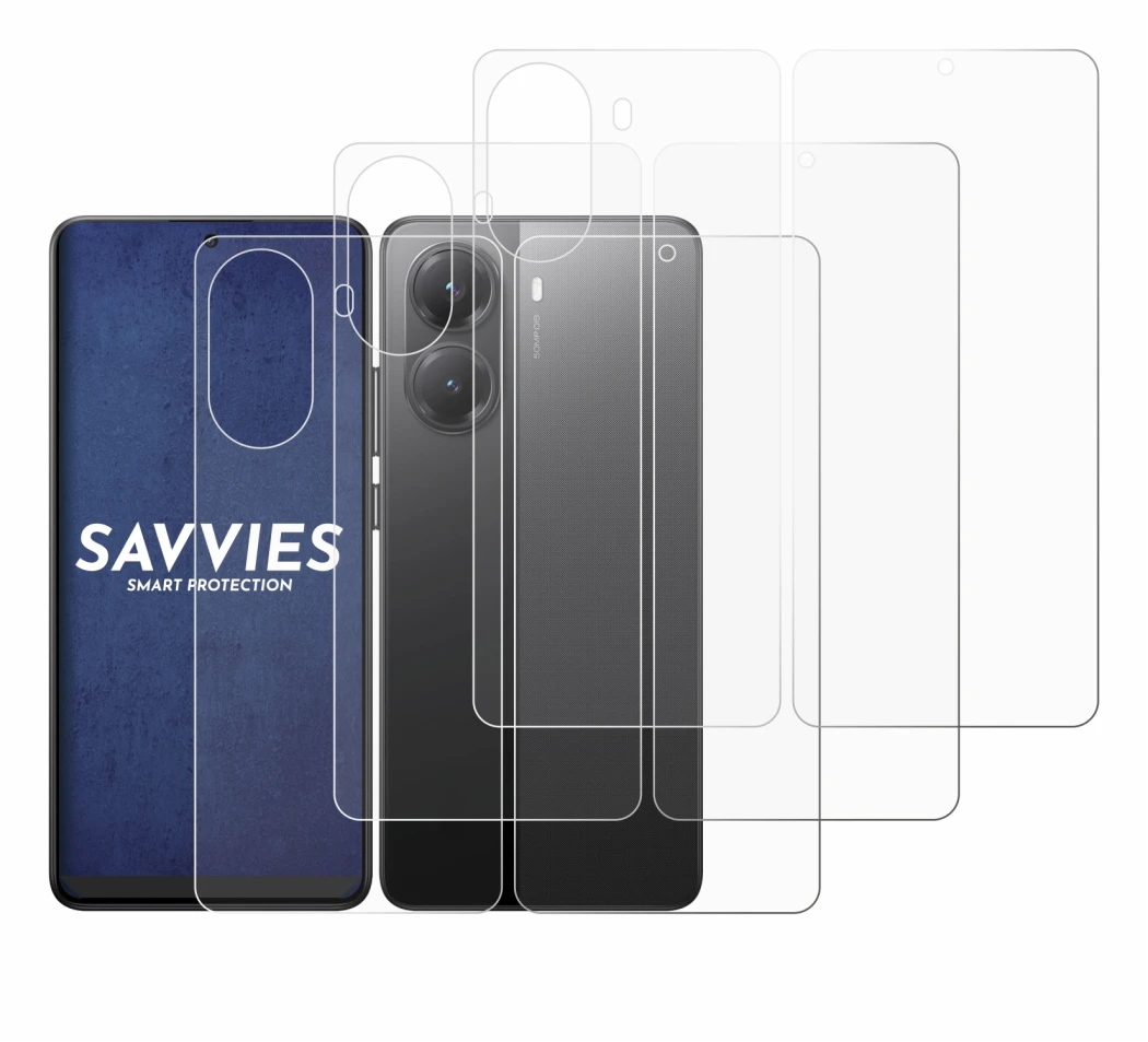 Image of the device Xiaomi Poco X7 Pro (Front+Back) with a wide variety of screen protectors.