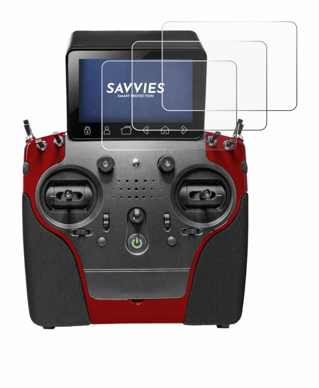 Image of the device PowerBox Systems Atom with a wide variety of screen protectors.