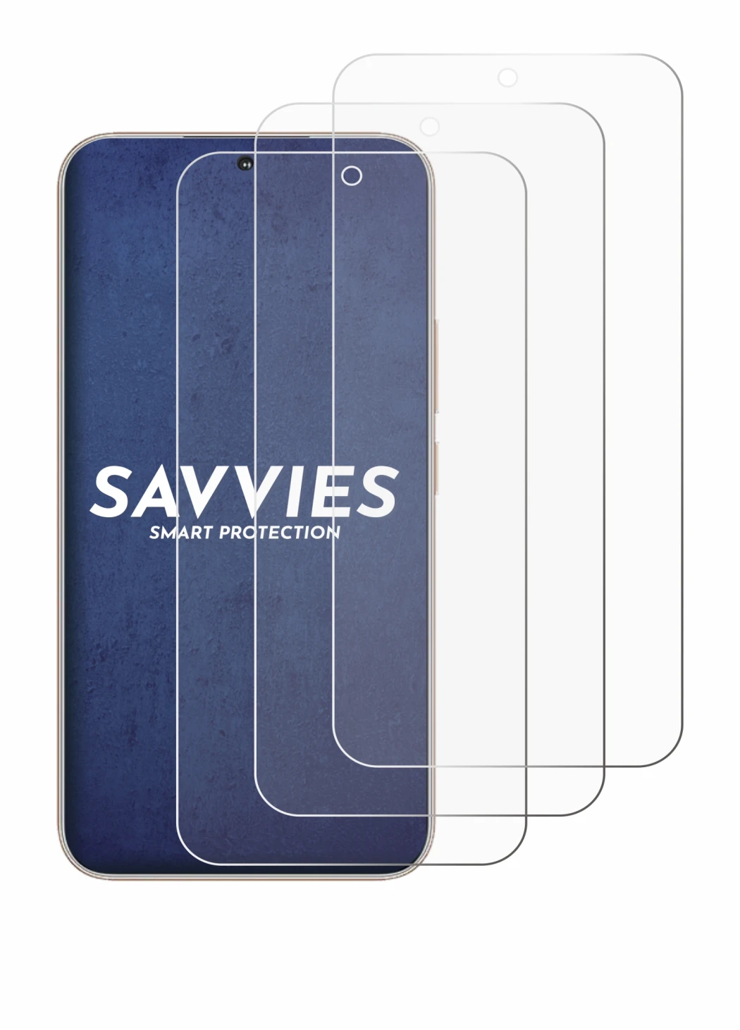 Image of the device Honor 400 with a wide variety of screen protectors.