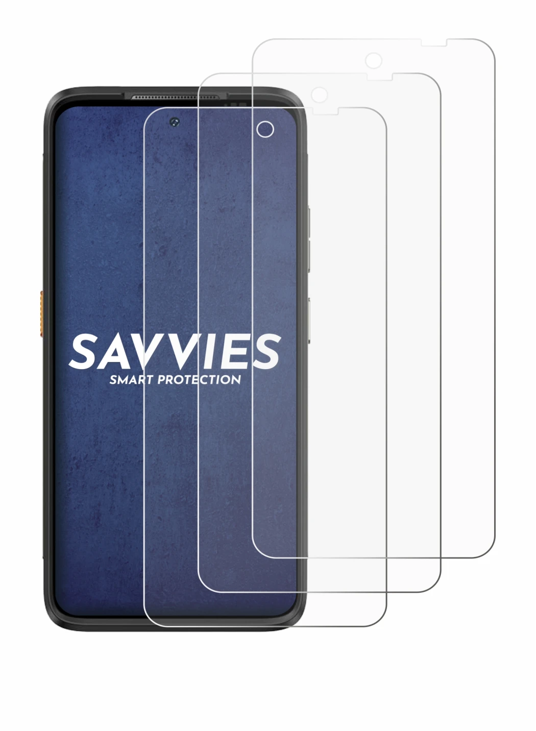 Image of the device Ulefone Armor 23 Ultra with a wide variety of screen protectors.