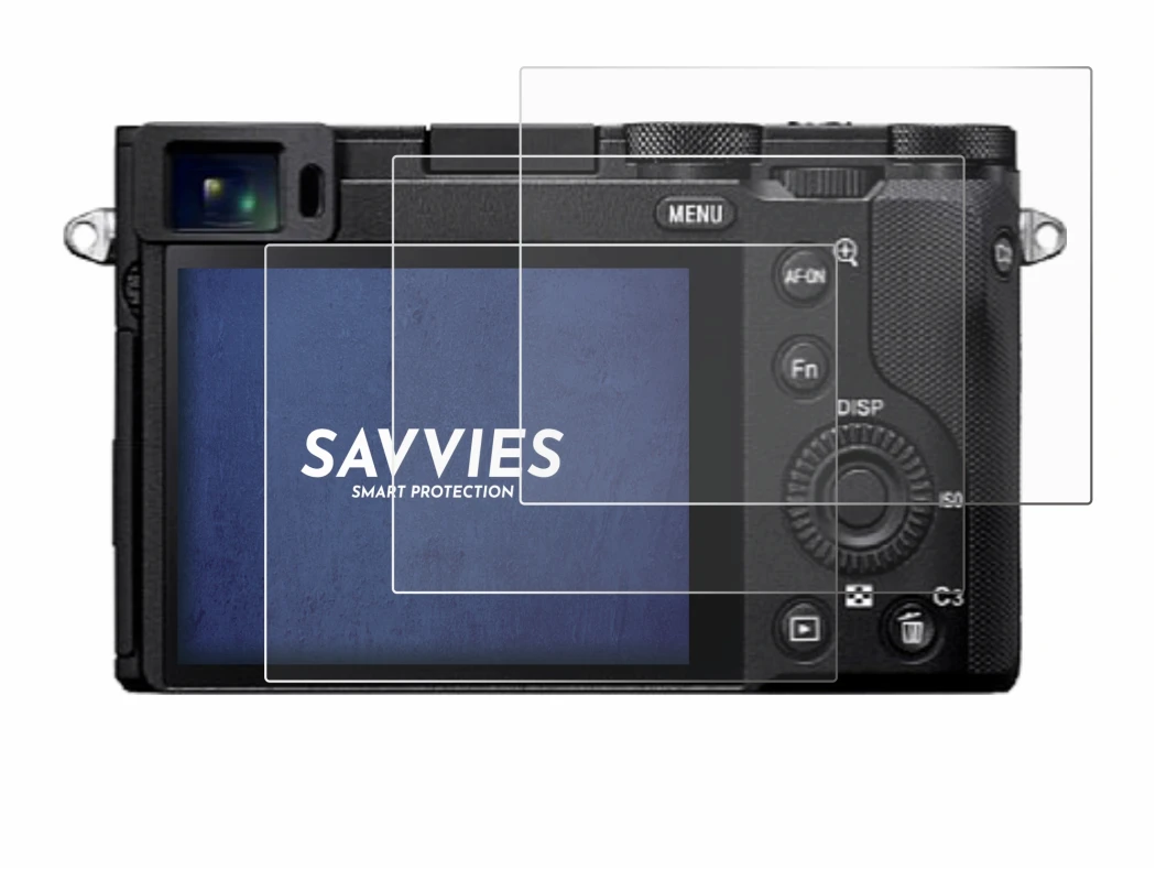 Image of the device Sony RX1R III with a wide variety of screen protectors.
