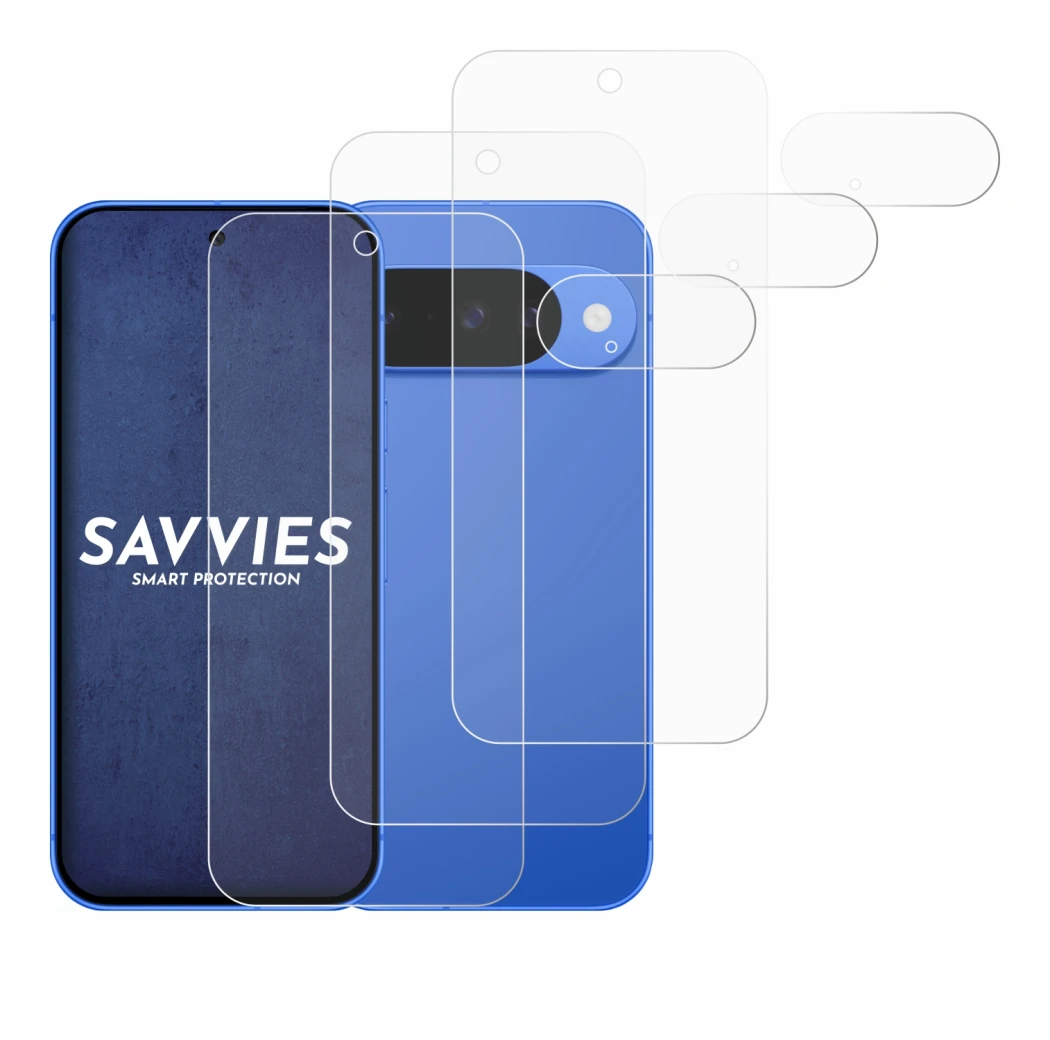 Image of the device Google Pixel 10 (Front+Camera) with a wide variety of screen protectors.