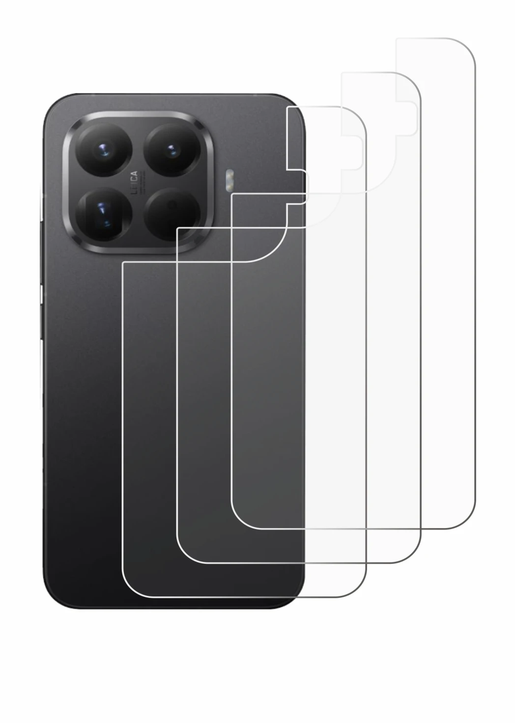 Image of the device Xiaomi 15T Pro (Back) with a wide variety of screen protectors.