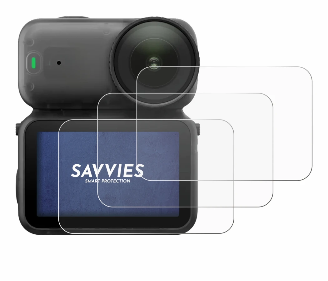 Image of the device DJI Osmo Nano with a wide variety of screen protectors.