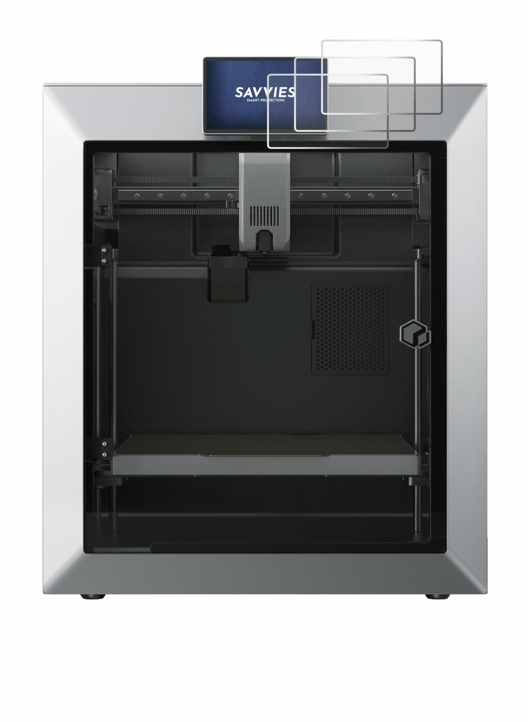 Image of the device Qidi Tech Q2 with a wide variety of screen protectors.