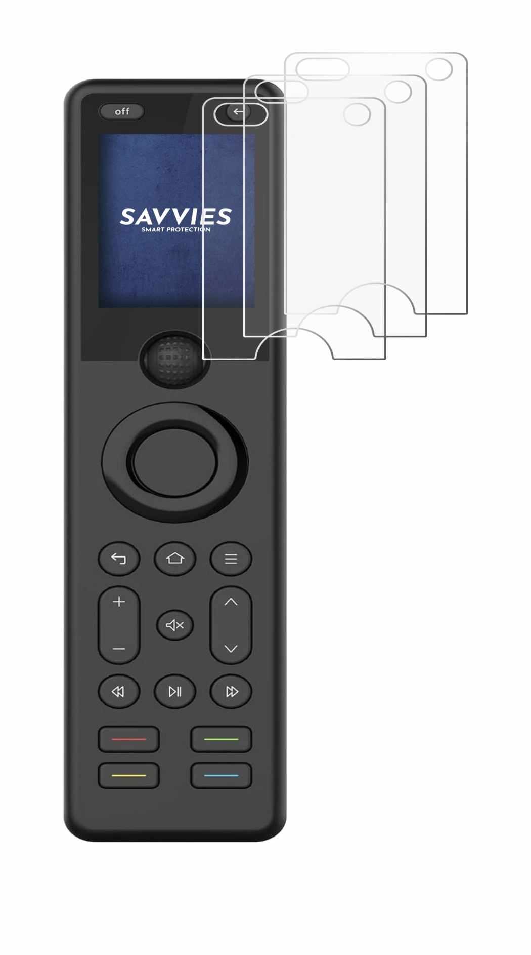 Image of the device Sofabaton X1S with a wide variety of screen protectors.