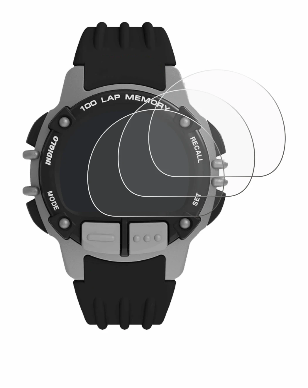 Image of the device Timex Ironman TW5M63200 with a wide variety of screen protectors.