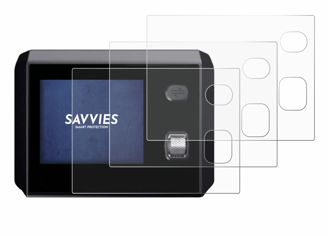 Image of the device SkyRC MC5000 with a wide variety of screen protectors.