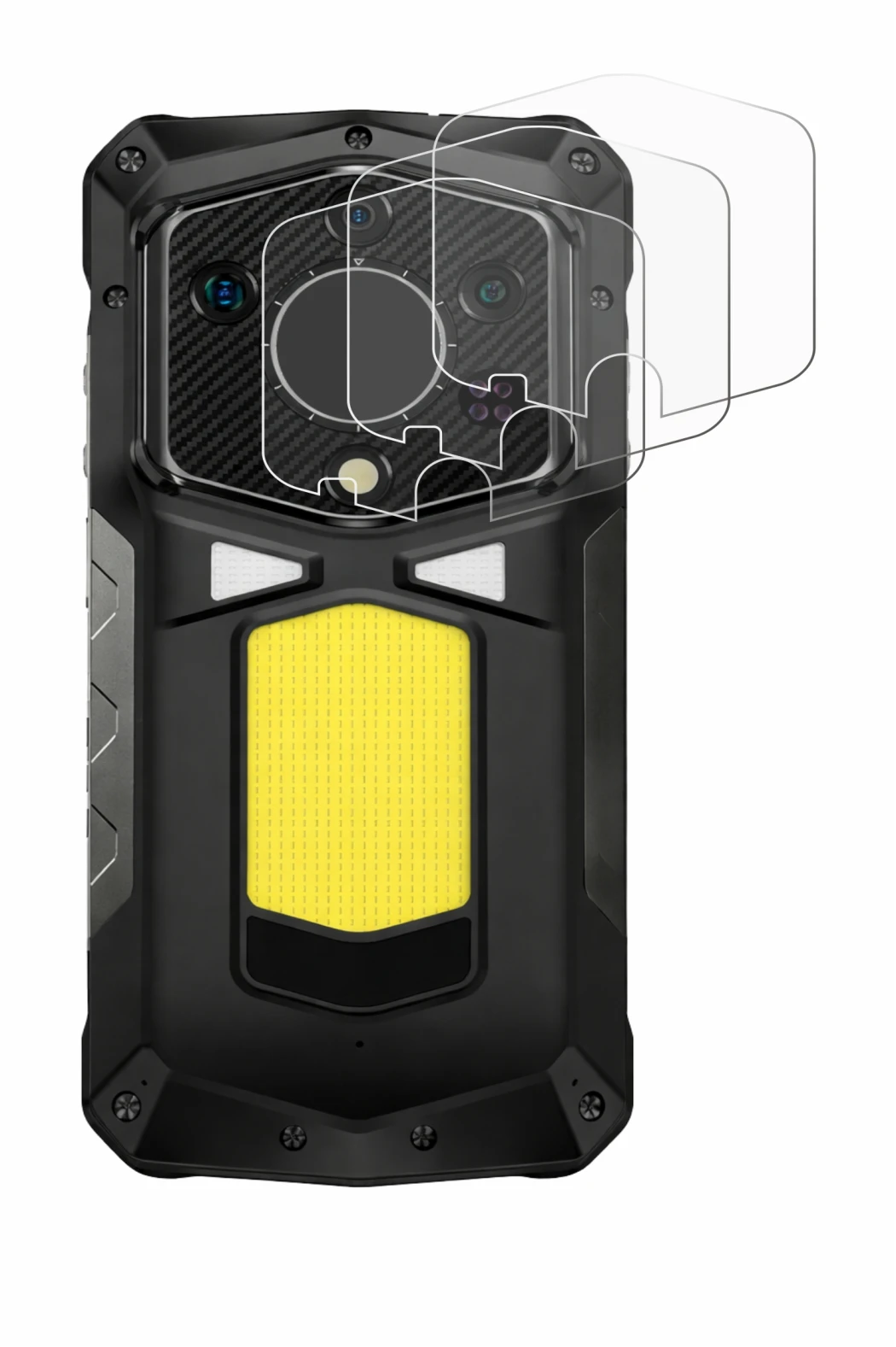 Image of the device Ulefone Armor 29 Ultra (ONLY Camera Lens) with a wide variety of screen protectors.