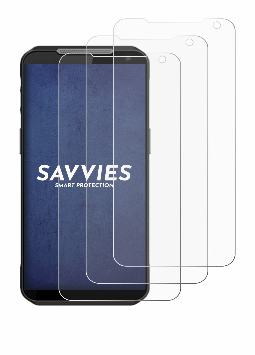 Image of the device Point Mobile MF52 with a wide variety of screen protectors.