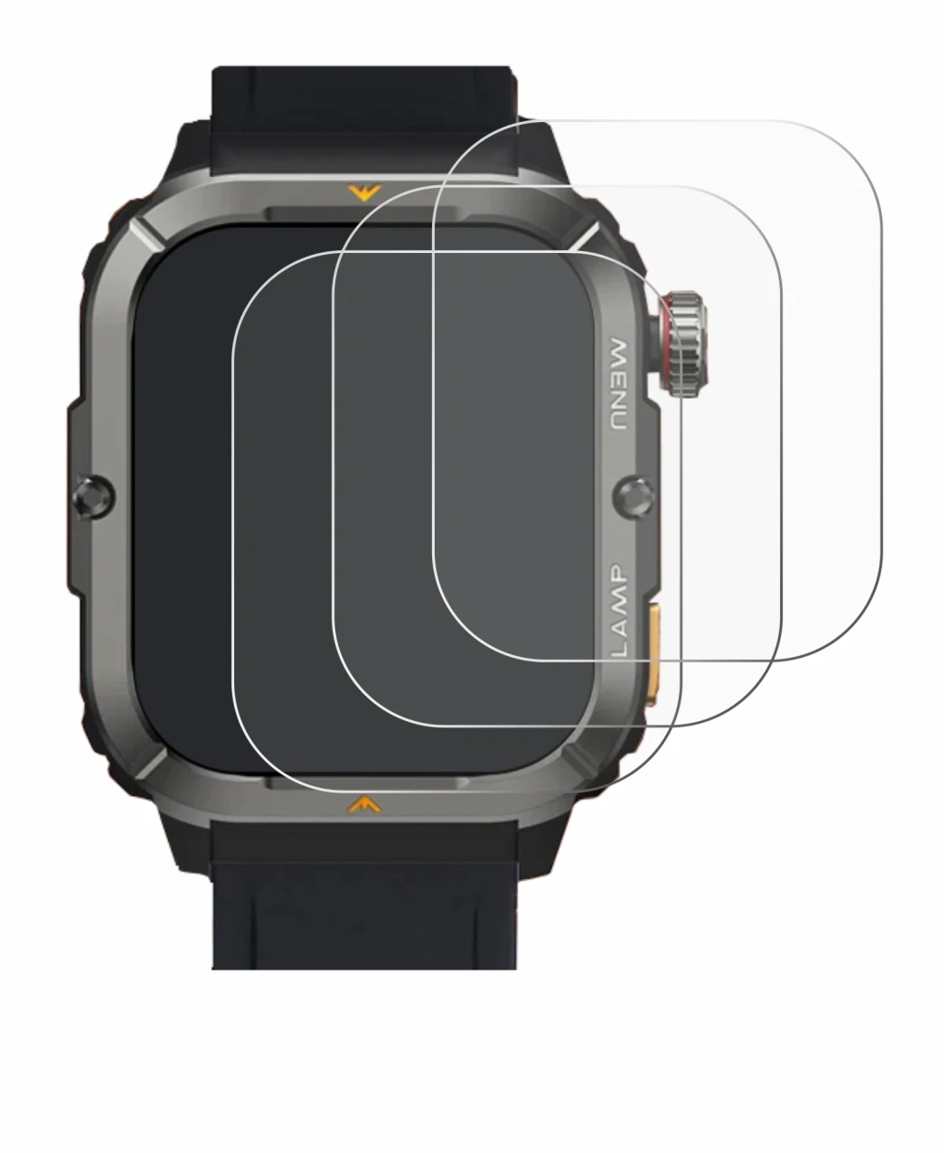 Image of the device AGM Legion 3 with a wide variety of screen protectors.
