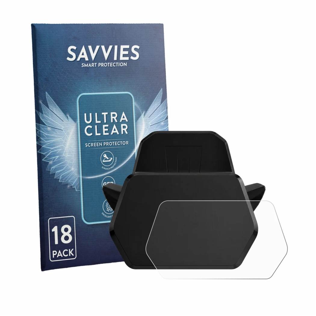 Front side of a product packaging with the brand logo Savvies. Next to it is the device Navee XT5 PRO shown with the correspon
