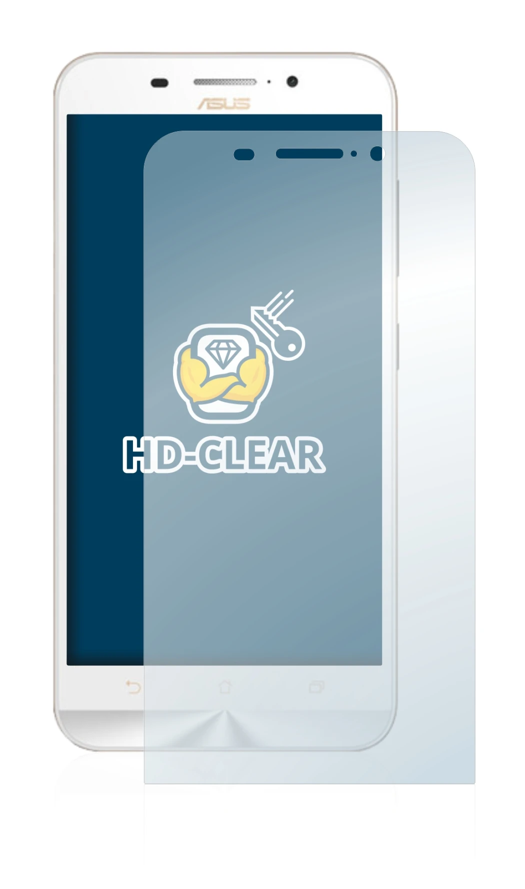 Image of the device ASUS ZenFone Max ZC550KL with a wide variety of screen protectors.