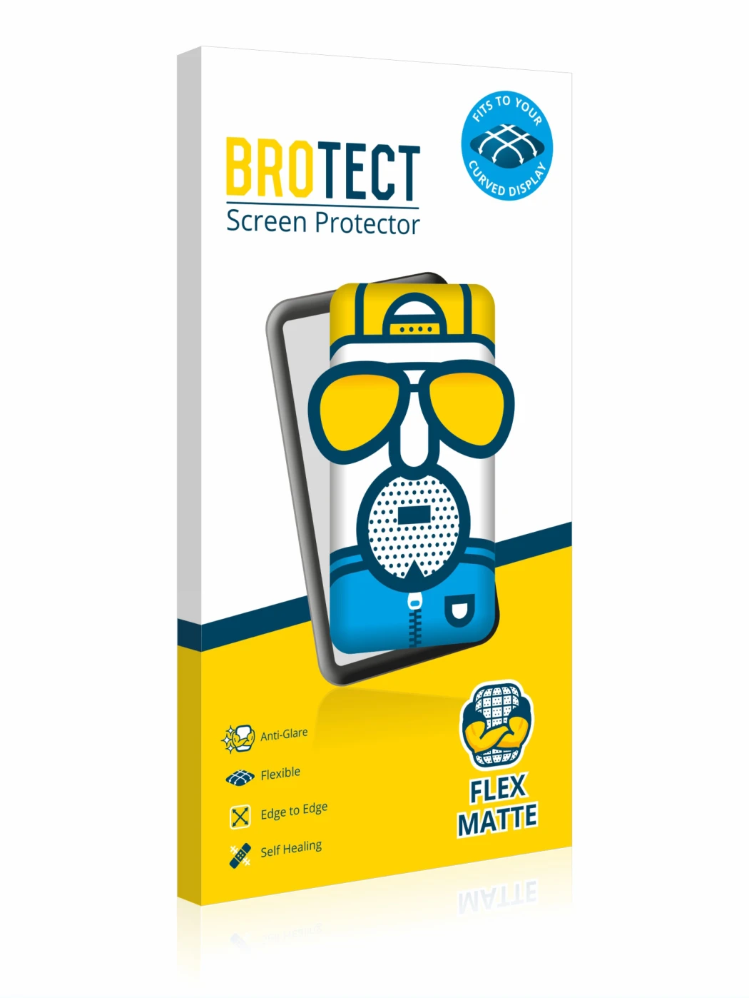 Front side of a product packaging with the brand logo BROTECT