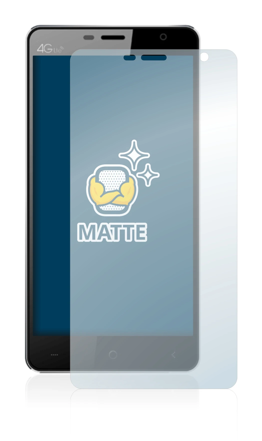 Image of the device Leagoo Elite 4 with a wide variety of screen protectors.