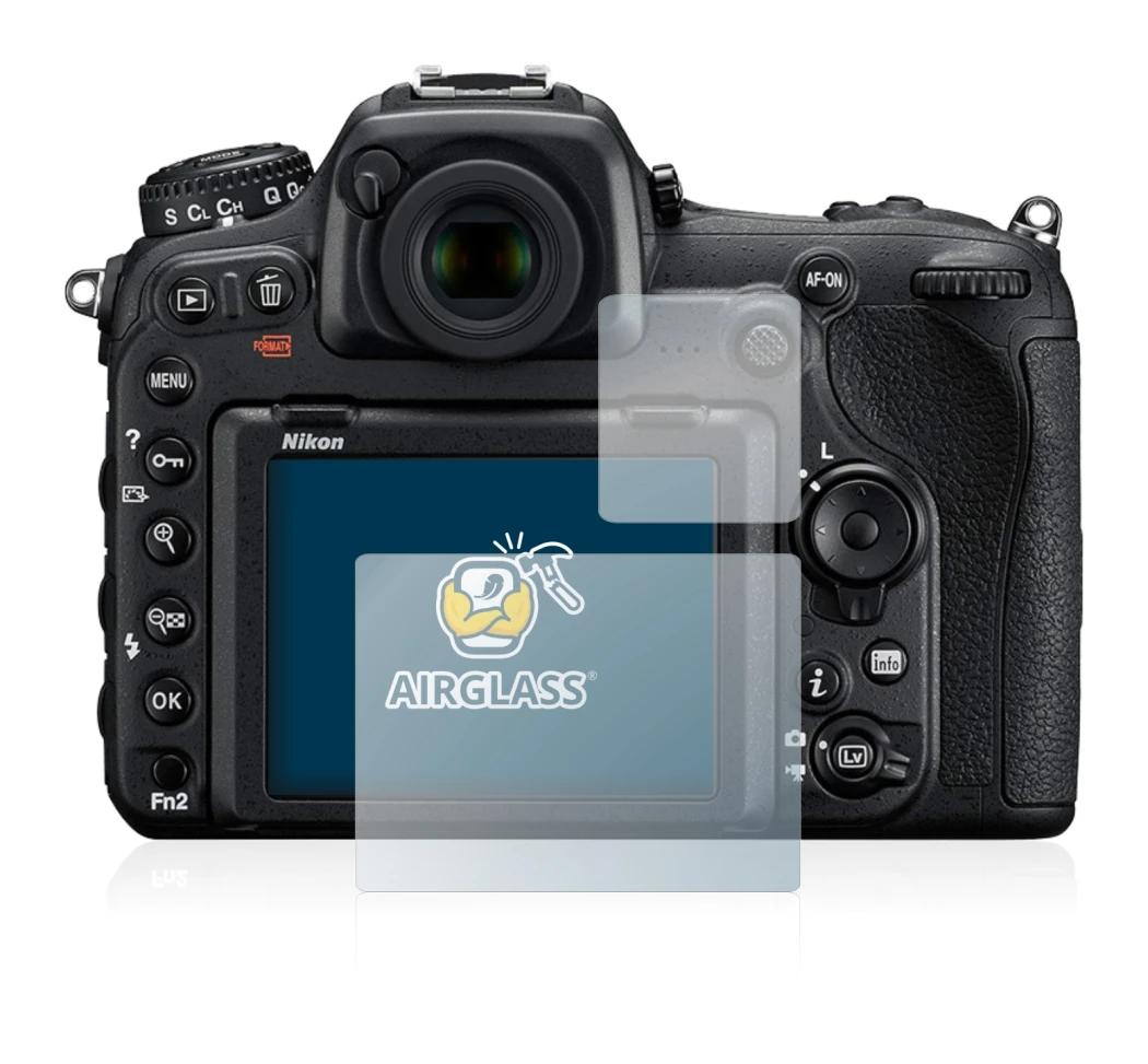 Image of the device Nikon D500 with a wide variety of screen protectors.