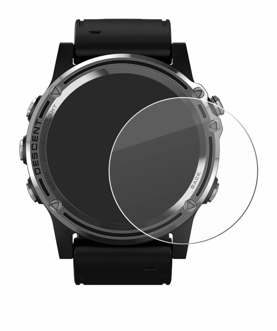 Image of the device Garmin Descent Mk1 with a wide variety of screen protectors.