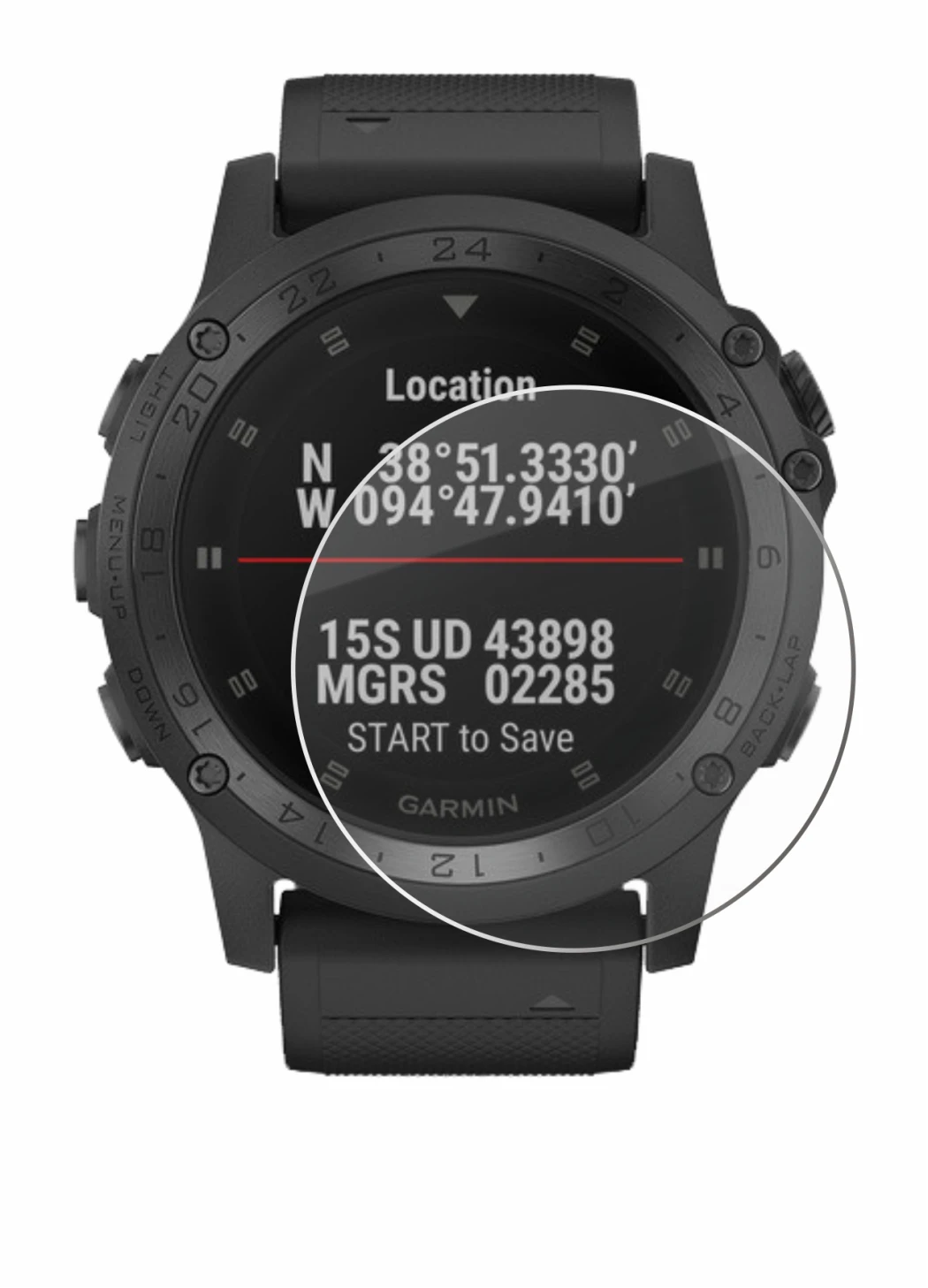 Image of the device Garmin Tactix Charlie with a wide variety of screen protectors.