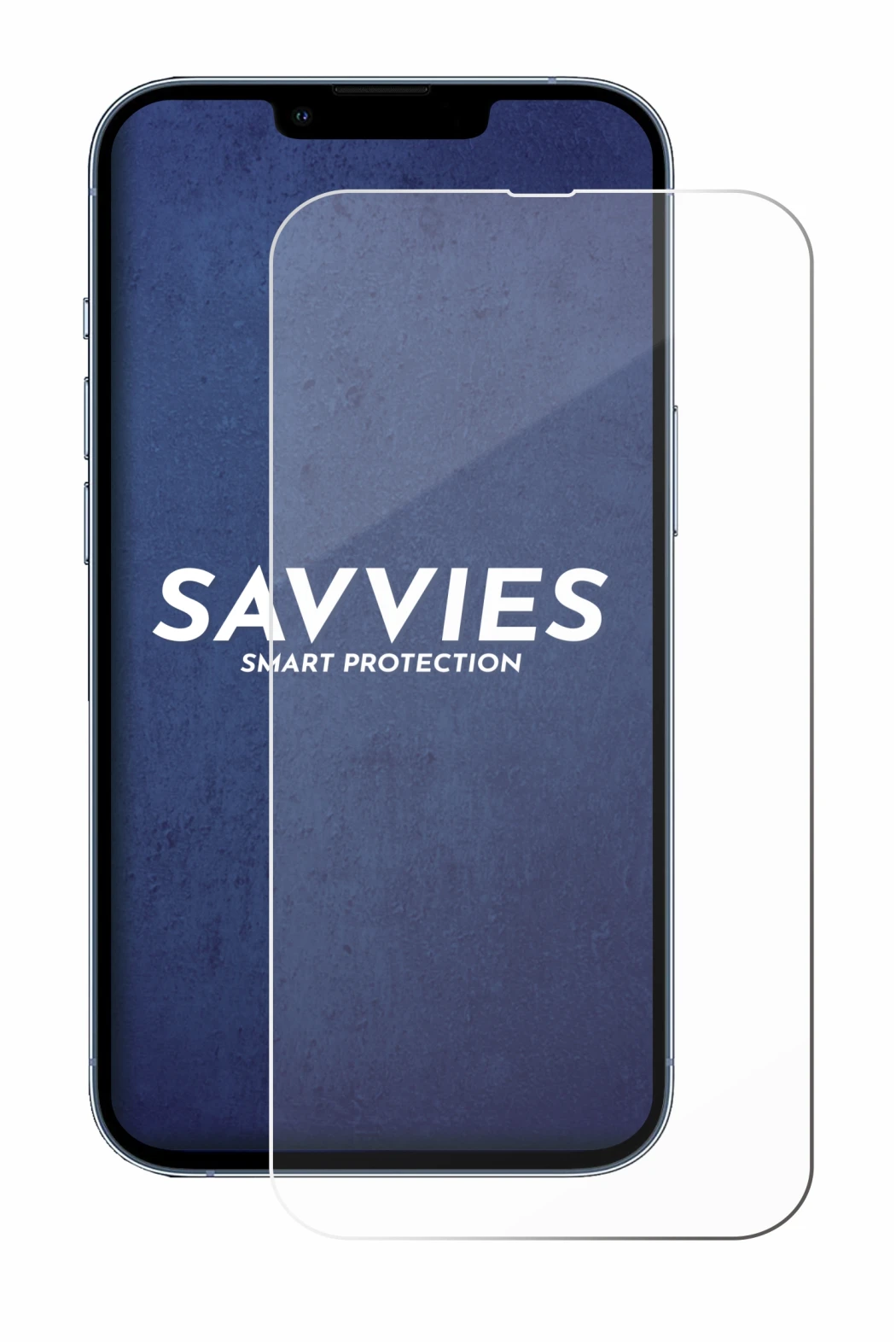 Image of the device Apple iPhone 13 Pro with a wide variety of screen protectors.