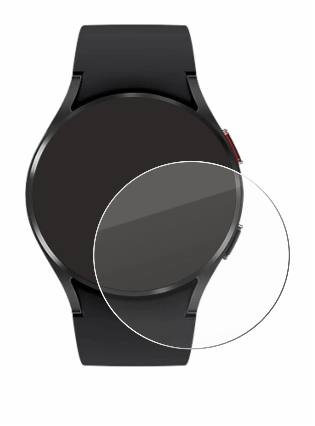 Image of the device Samsung Galaxy Watch 4 (40mm) with a wide variety of screen protectors.