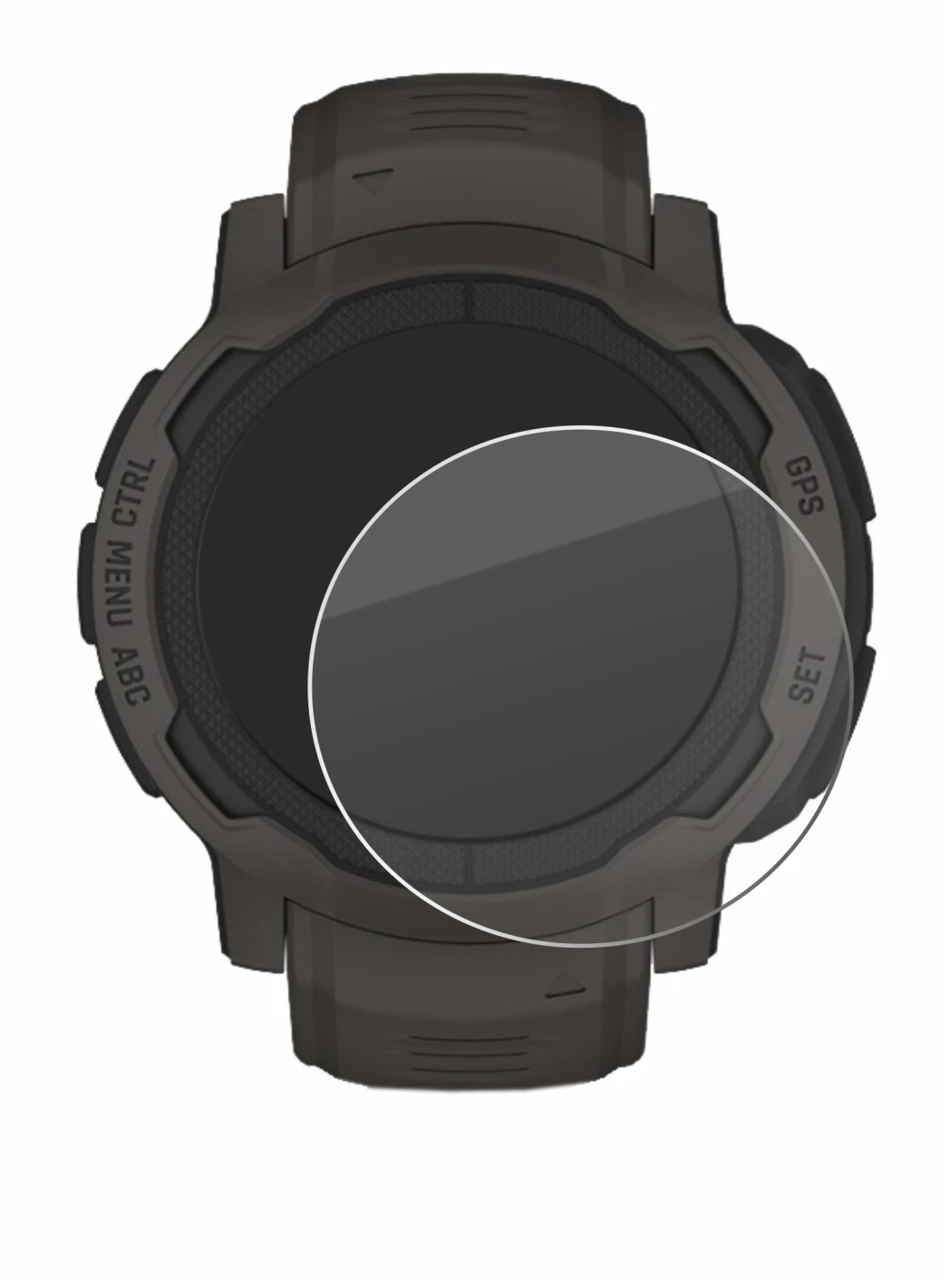 Image of the device Garmin Instinct 2 with a wide variety of screen protectors.