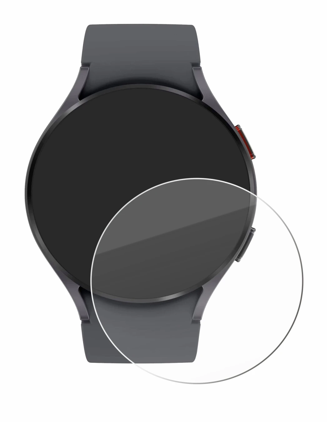 Image of the device Samsung Galaxy Watch 5 (44mm) with a wide variety of screen protectors.