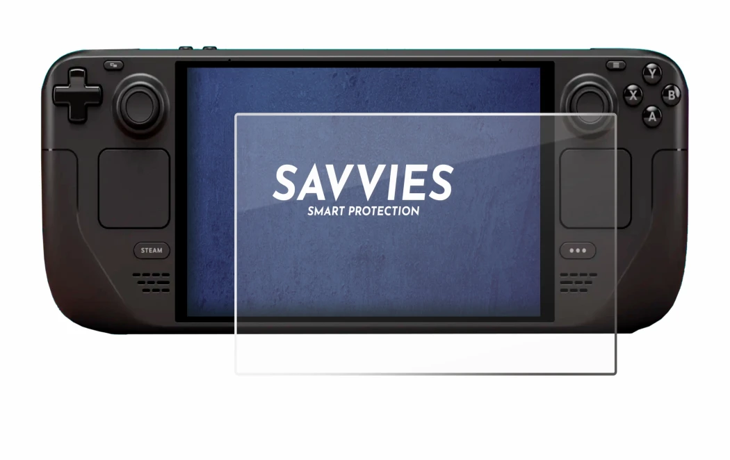 Image of the device Valve Steam Deck OLED with a wide variety of screen protectors.
