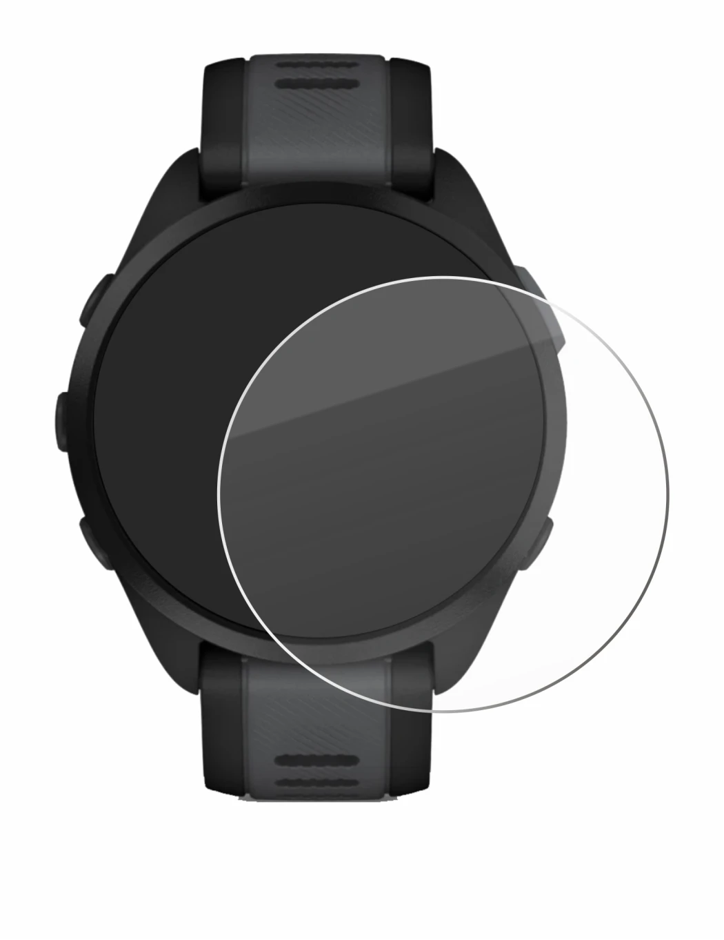 Image of the device Garmin Forerunner 165 with a wide variety of screen protectors.
