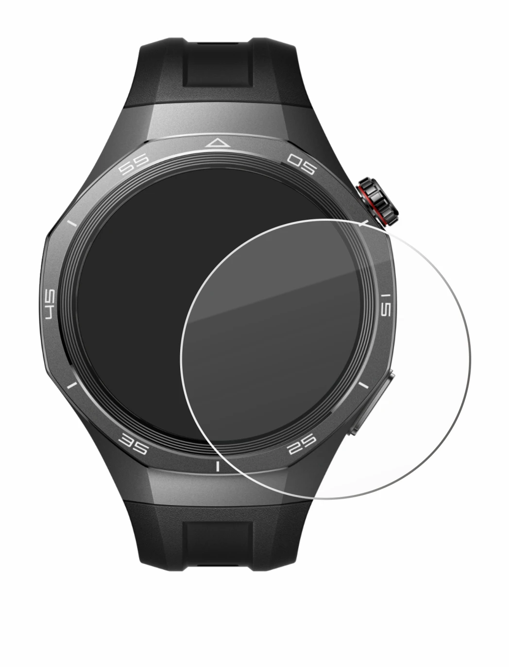 Image of the device Huawei Watch GT 5 Pro (46 mm) with a wide variety of screen protectors.