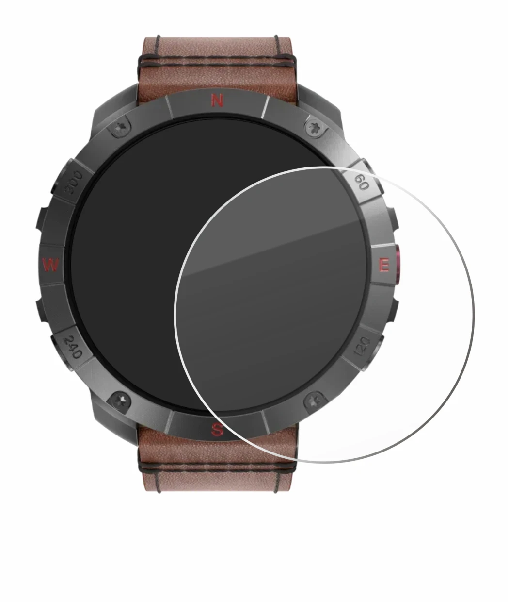 Image of the device Polar Grit X2 Pro Titan with a wide variety of screen protectors.