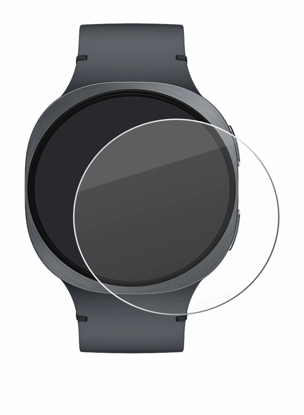 Image of the device Samsung Galaxy Watch 8 (44 mm) with a wide variety of screen protectors.