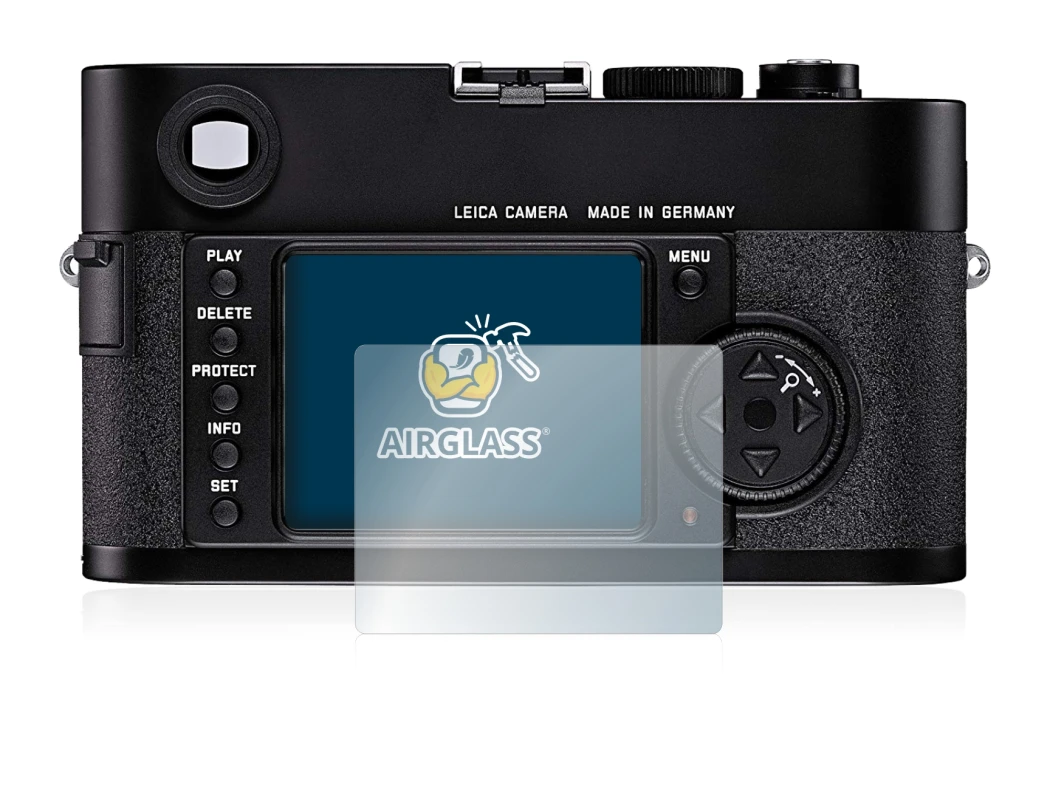 Image of the device Leica M8 with a wide variety of screen protectors.