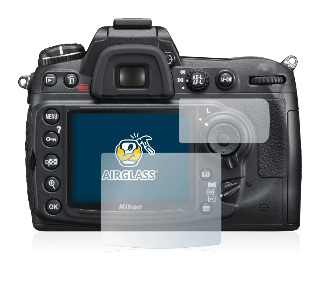 Image of the device Nikon D300S with a wide variety of screen protectors.