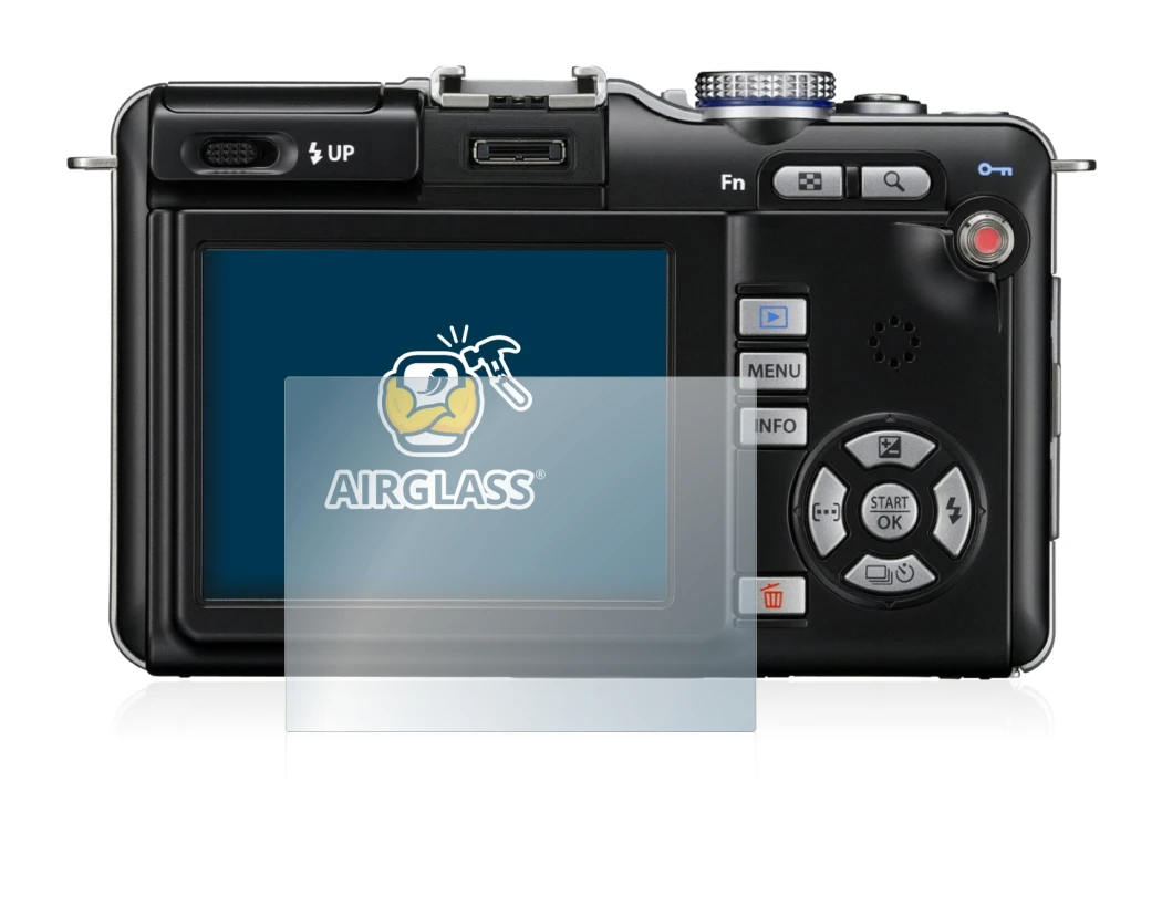 Image of the device Olympus PEN E-PL1 with a wide variety of screen protectors.