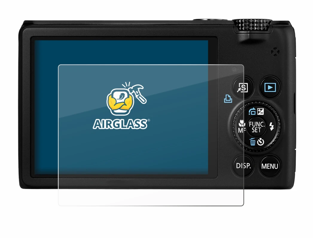 Image of the device Canon PowerShot S95 with a wide variety of screen protectors.