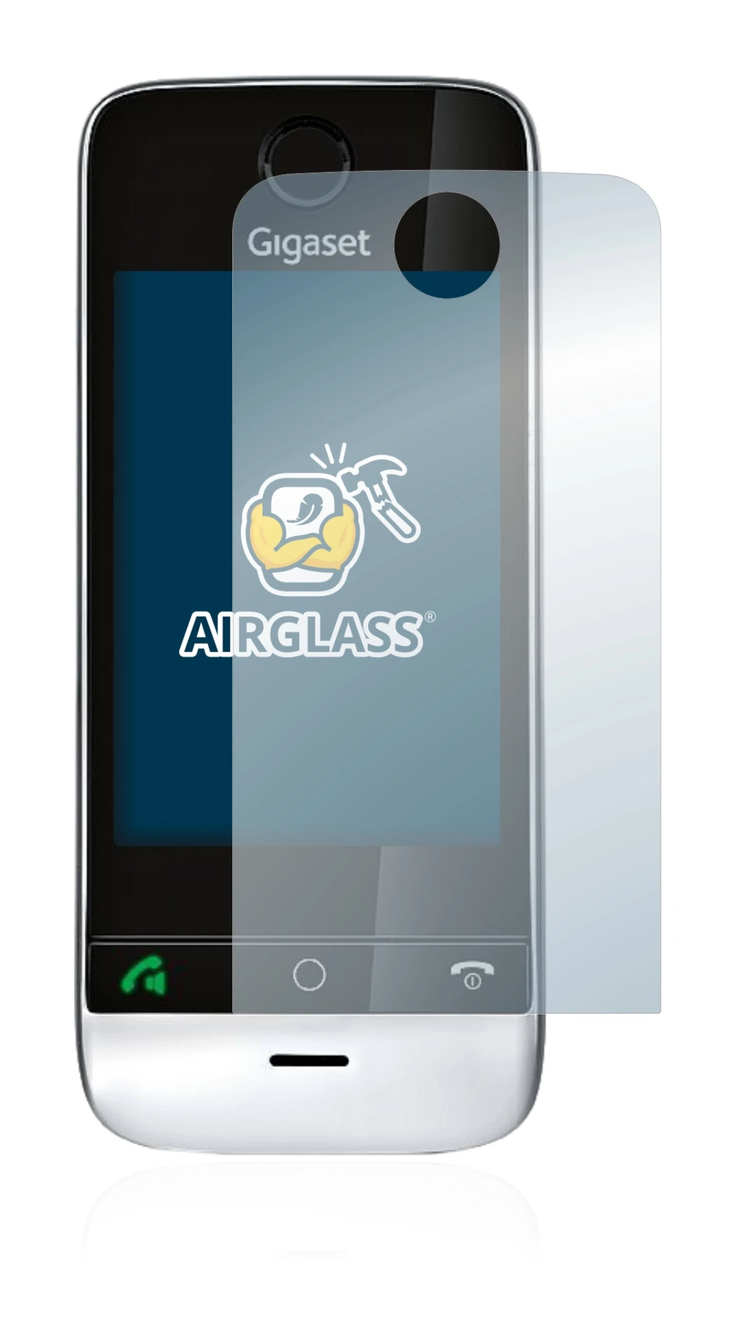 Image of the device Gigaset SL910 (circular cutout) with a wide variety of screen protectors.