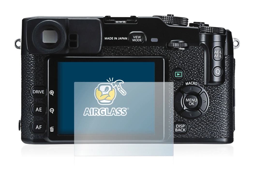 Image of the device Fujifilm X-Pro1 with a wide variety of screen protectors.