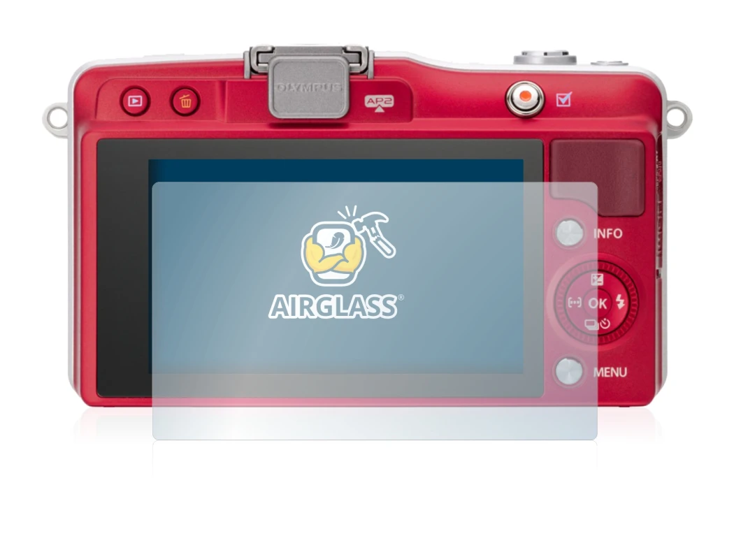 Image of the device Olympus PEN Mini E-PM2 with a wide variety of screen protectors.