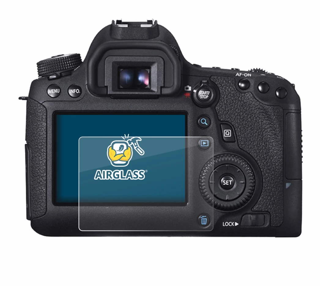 Image of the device Canon EOS 6D with a wide variety of screen protectors.